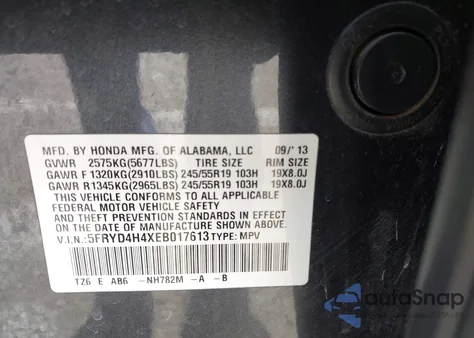 2014 Acura Mdx Technology Package from USA, damaged, VIN 5FRYD4H4XEB017613